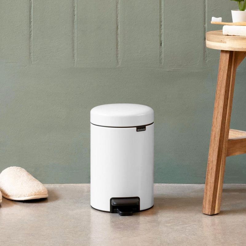 NewIcon Pedal Waste Bin –White