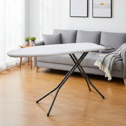 Domus Power mesh ironing board with foldable frame and adjustable height for wrinkle-free ironing at home or professional use.