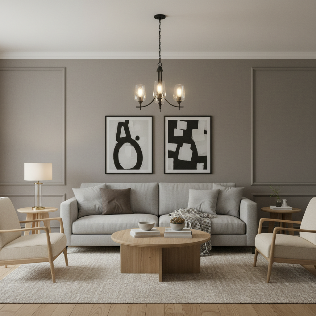 5-E27 Base Bulb Black Chandelier Lamp  PL 1147-05-BK