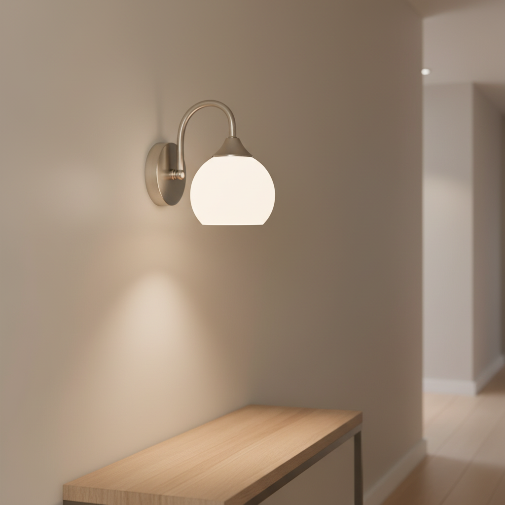 Silver and White Wall Lamp-PL 7037-27-01-SI