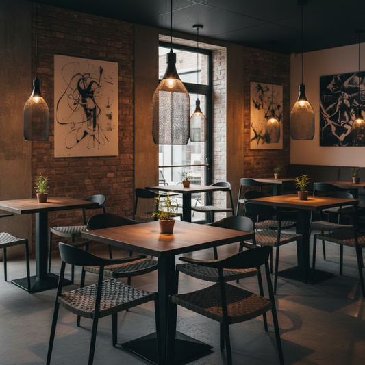 Industrial Black Mesh Pendant Light – PL 7914-01-BK