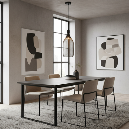 Industrial Black Mesh Pendant Light – PL 7914-01-BK