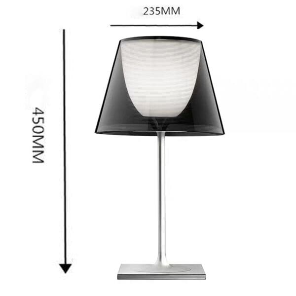 Glass Table Lamp, White, 24 × 45 cm, E27, PLAMPA2046
