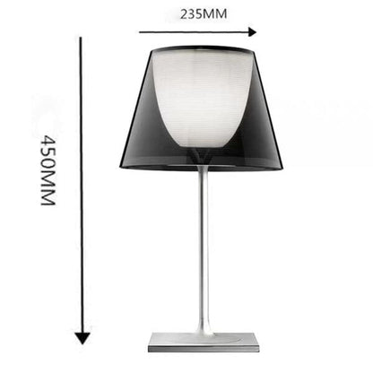 Glass Table Lamp, White, 24 × 45 cm, E27, PLAMPA2046