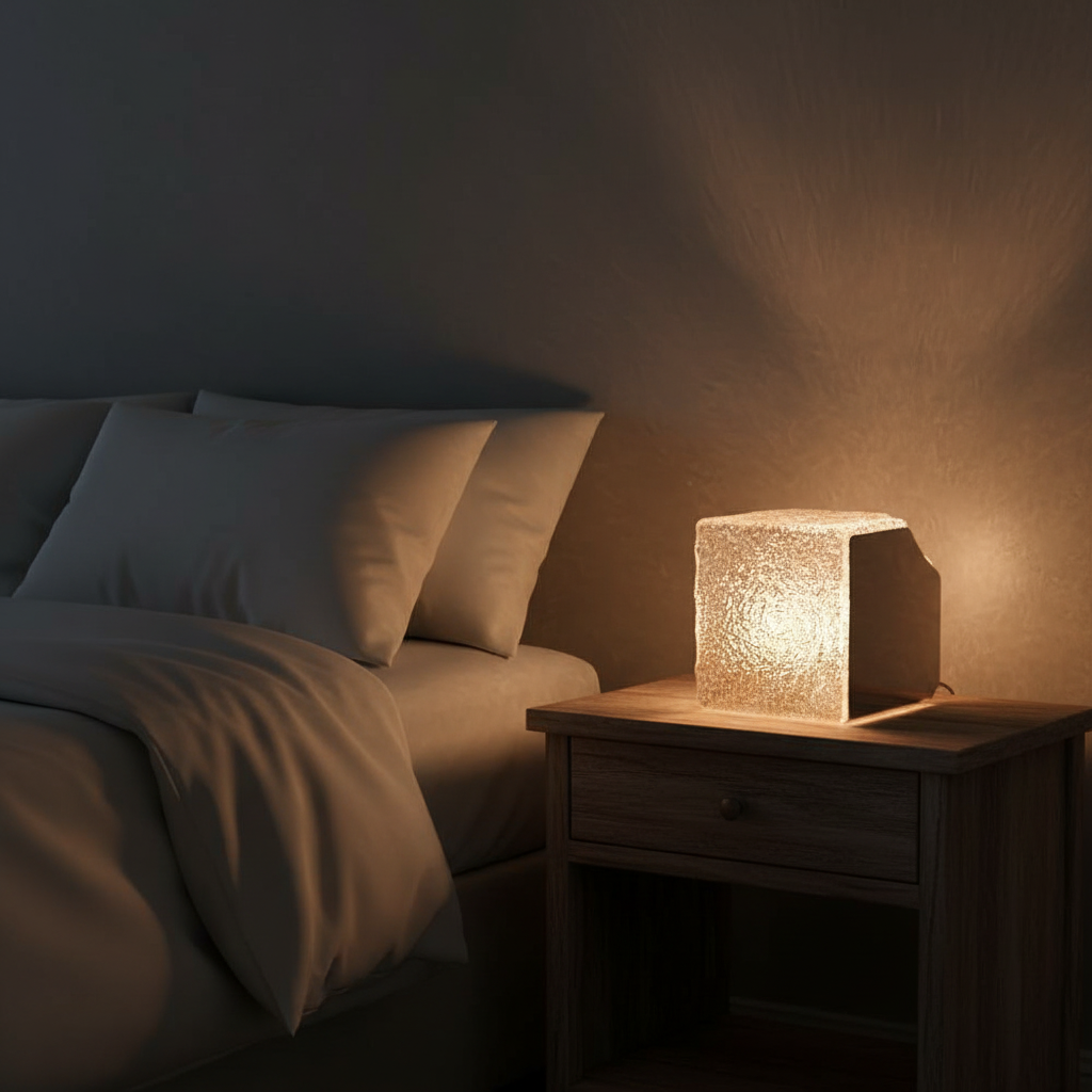 Ice Box Table Lamp with MSS Sheet & Clear Glass Shade, Chrome, G9, PLAMPA2202
