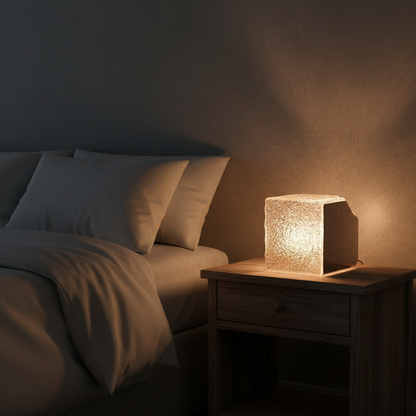 Ice Box Table Lamp with MSS Sheet & Clear Glass Shade, Chrome, G9, PLAMPA2202