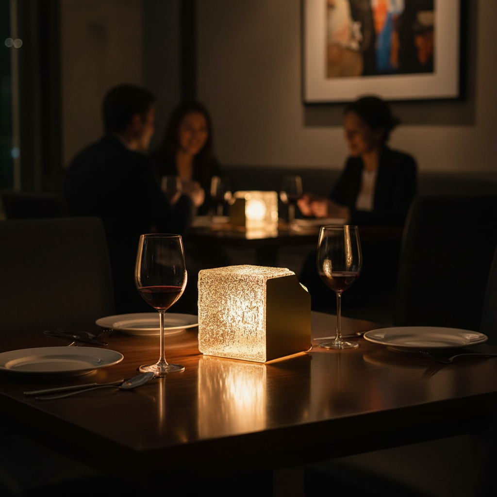 Ice Box Table Lamp with Gold MSS Sheet & Clear Glass Shade-PLAMPA2203