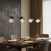 Ice Box Pendant Lamp With  Sheet/Clear Glass Shade