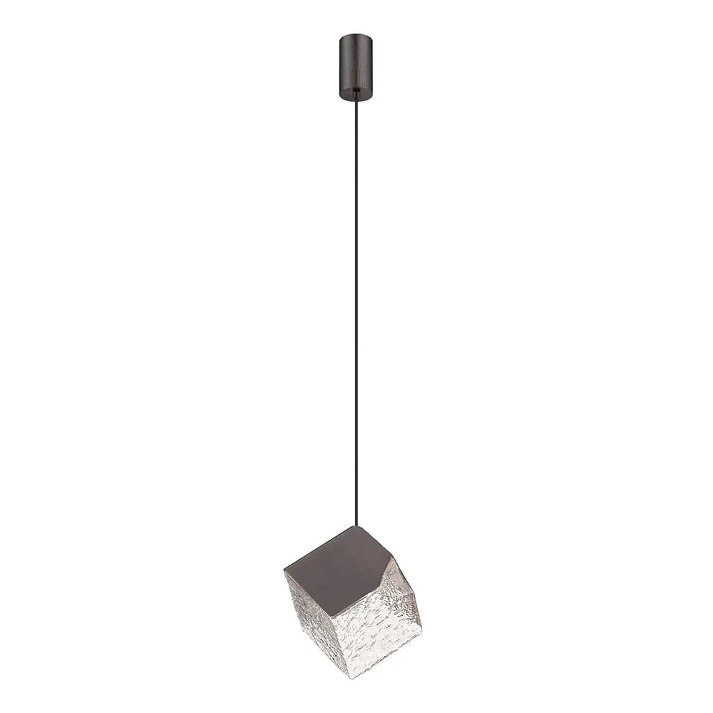 Ice Box Pendant Lamp With  Sheet/Clear Glass Shade