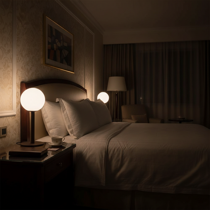 Table Lamp with Opal Glass Shade-PLAMPA2225
