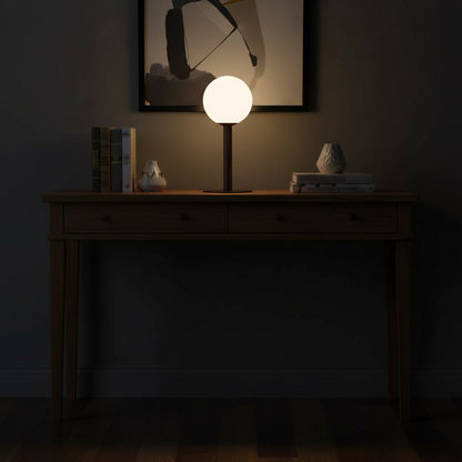 Table Lamp with Opal Glass Shade-PLAMPA2225