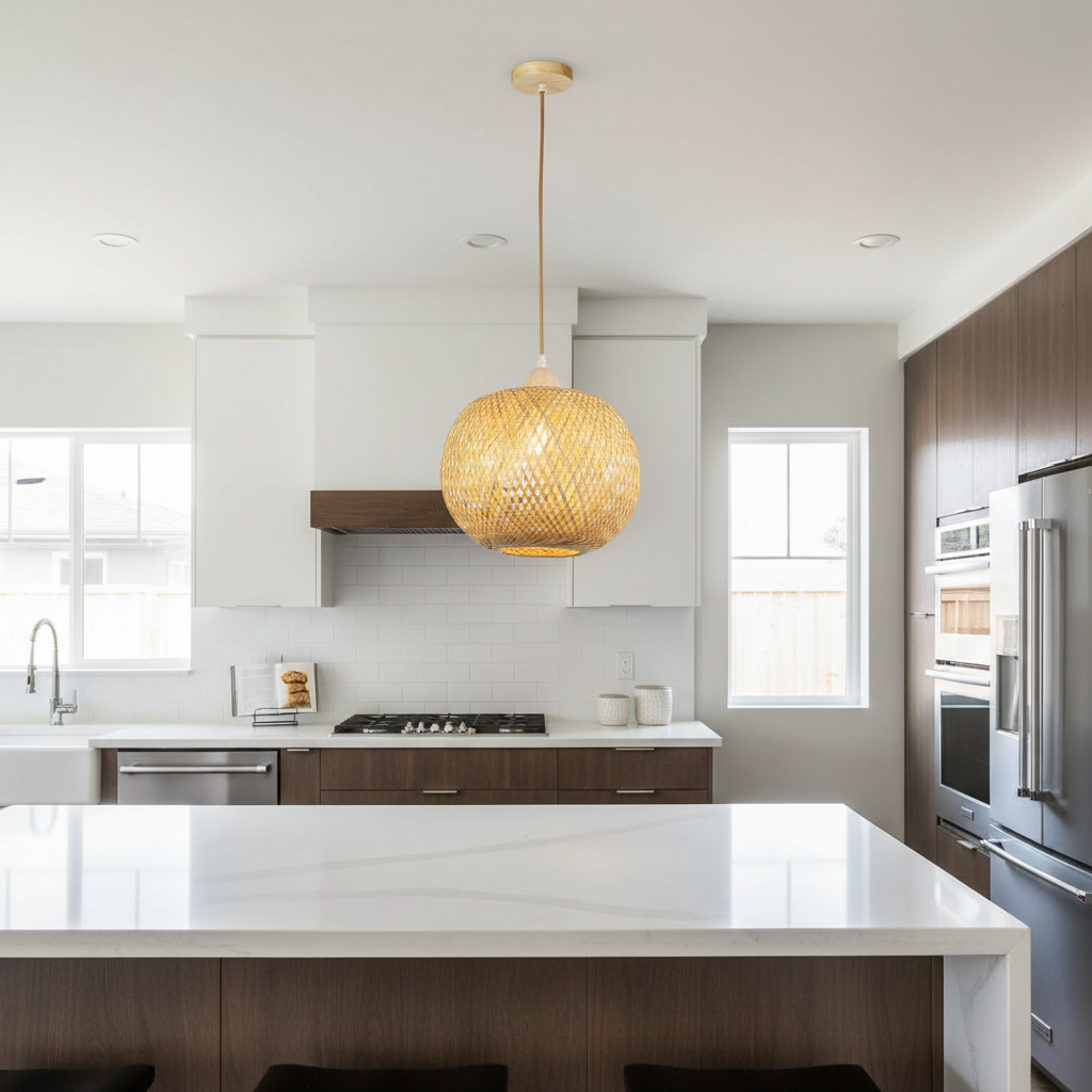 Round Bamboo Pendant Lamp –PL WD25-11