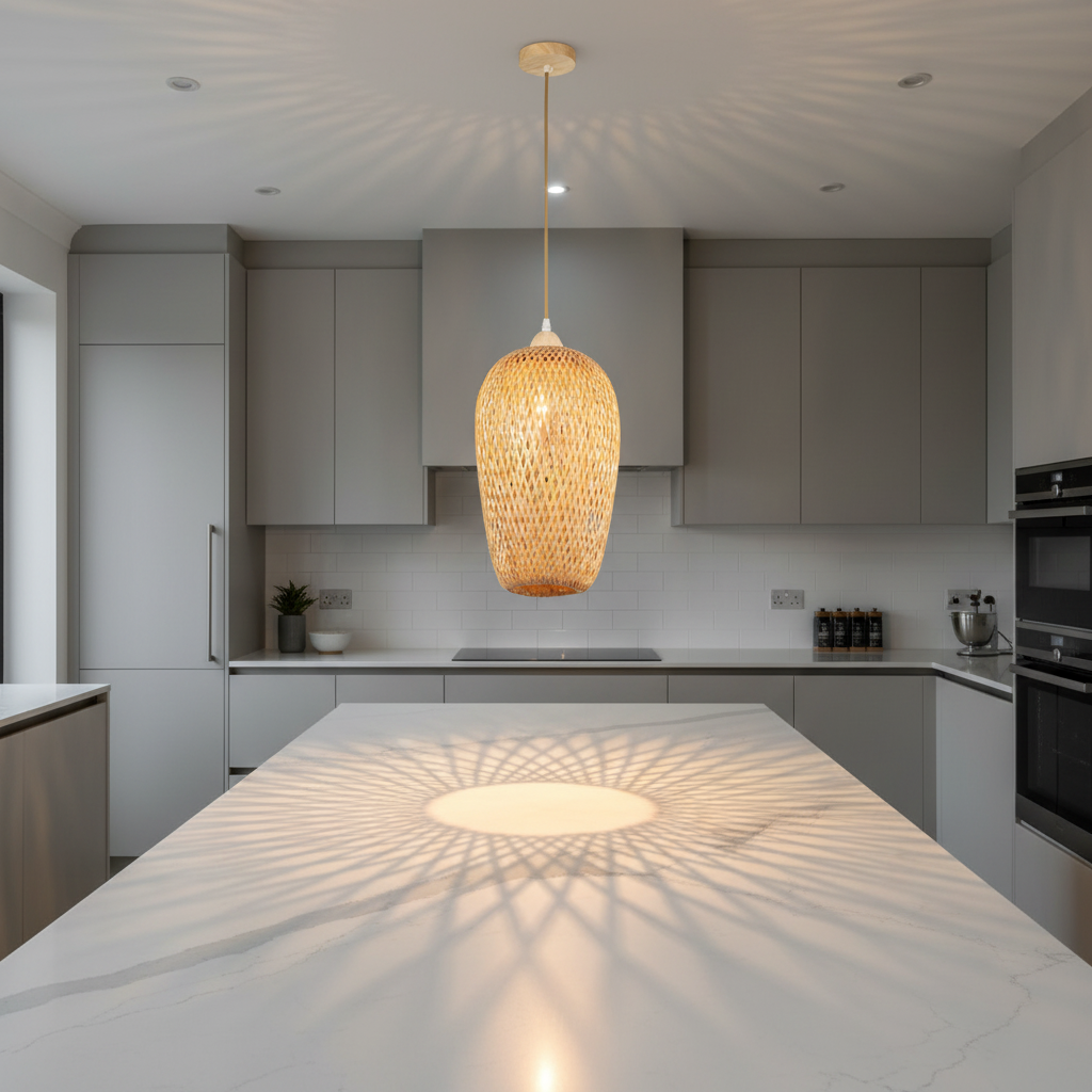 Bamboo Cylinder Pendant Lamp –E27 Holder SKU PL WD25-14