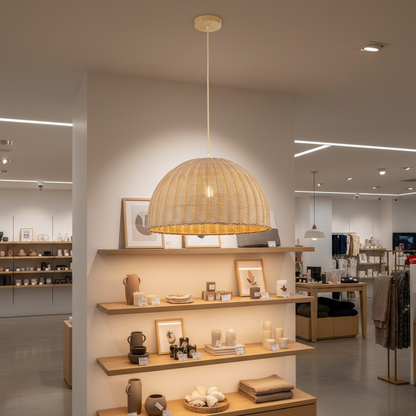 Rattan Dome Pendant Lamp -PL WD25-18