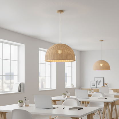 Rattan Dome Pendant Lamp -PL WD25-18