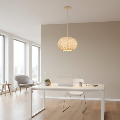 Round Woven Bamboo Pendant Lamp – PL WD25-19