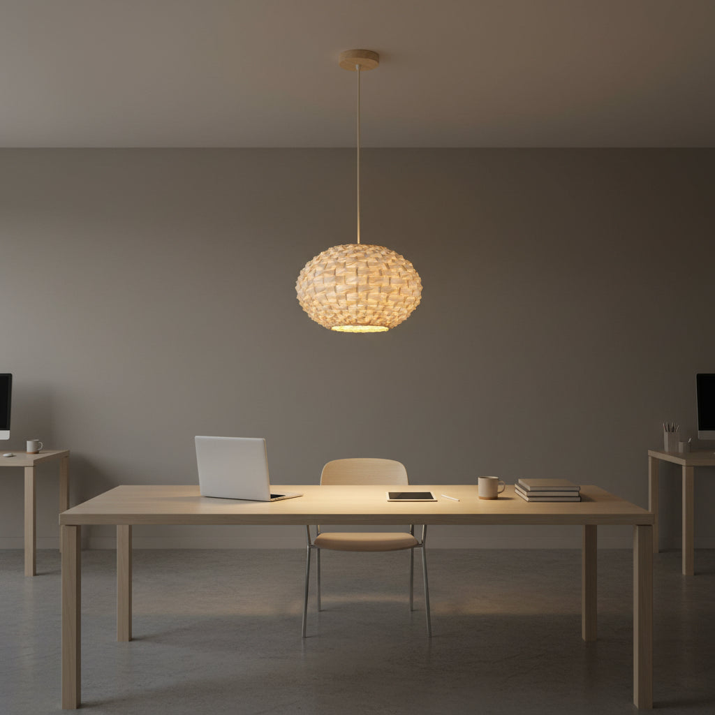 Round Woven Bamboo Pendant Lamp – PL WD25-19