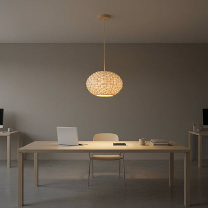 Round Woven Bamboo Pendant Lamp – PL WD25-19