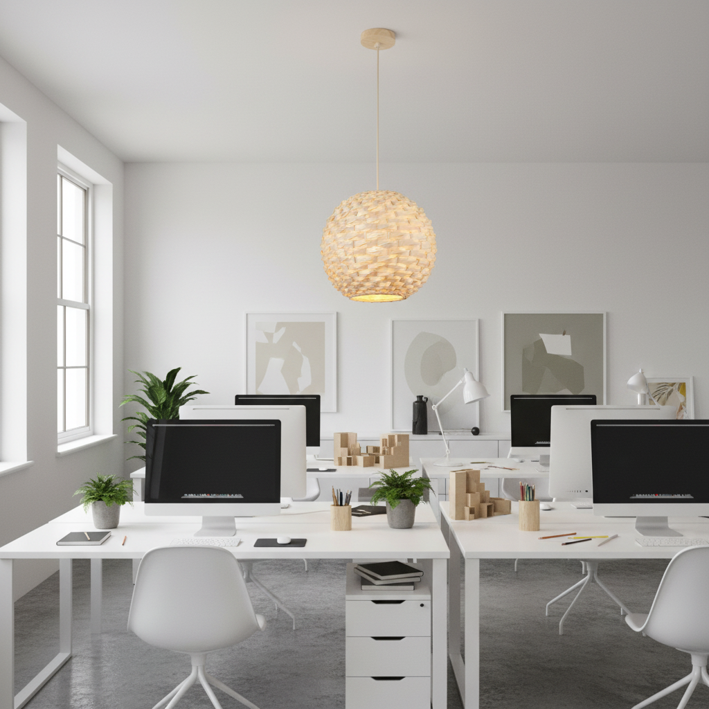 Natural Bamboo Sphere Pendant Light – PL WD25-20