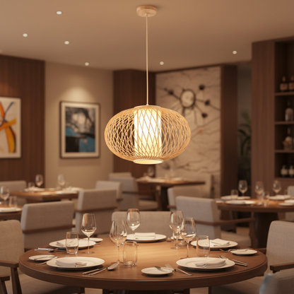 Round Woven Globe Bamboo Pendant Lamp PL WD25-26