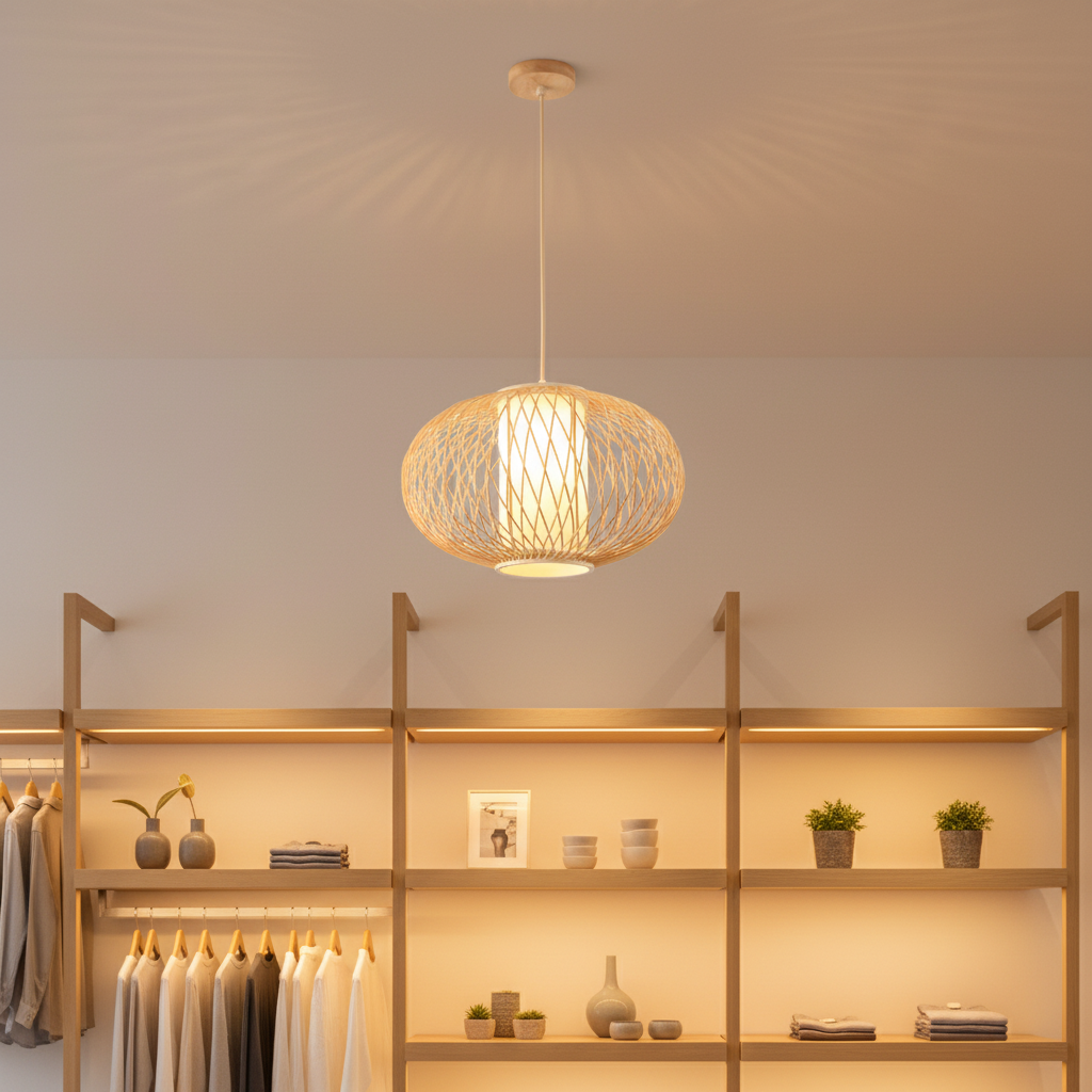 Round Woven Globe Bamboo Pendant Lamp PL WD25-26