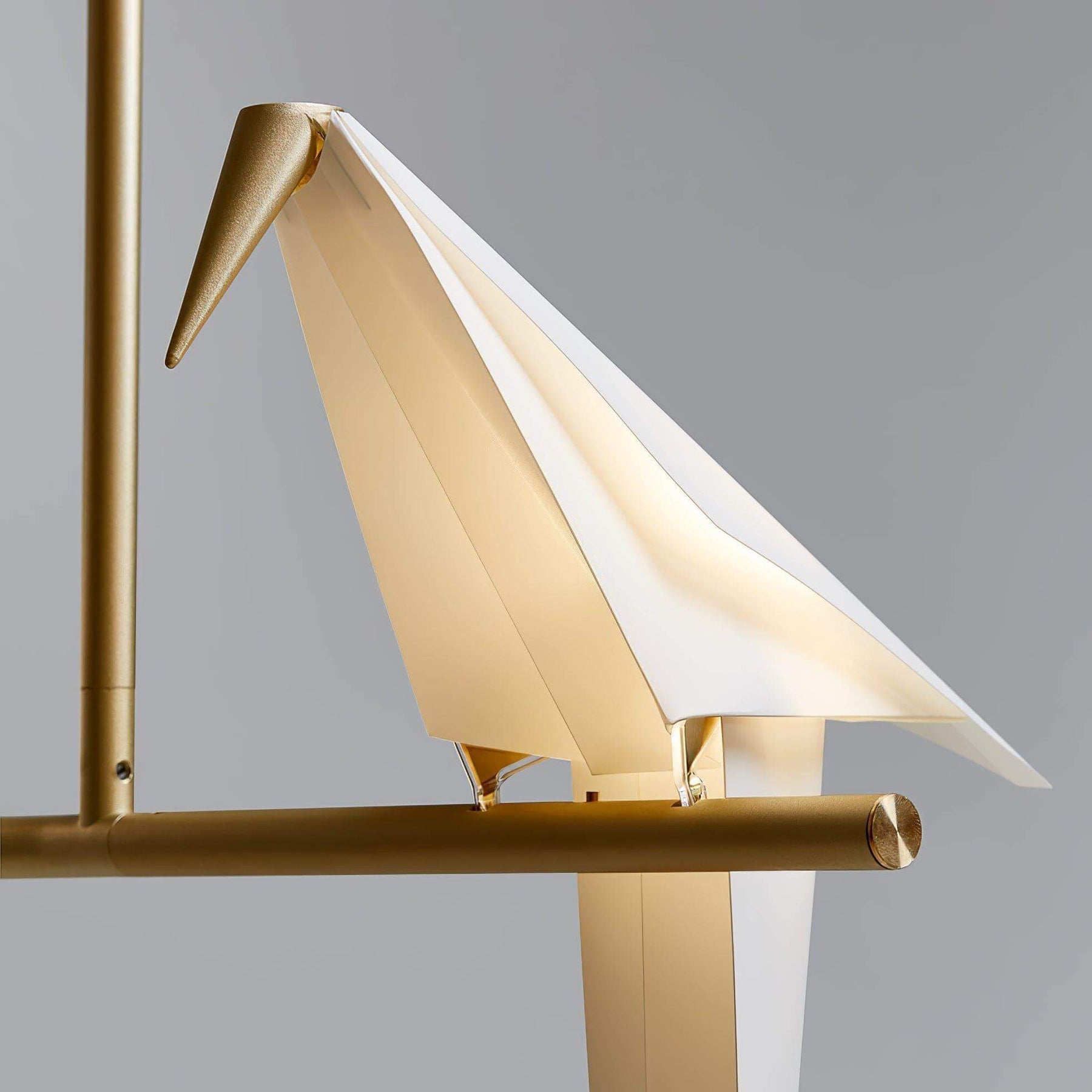 Origami Bird Pendant Ceiling Light with Gold Finish