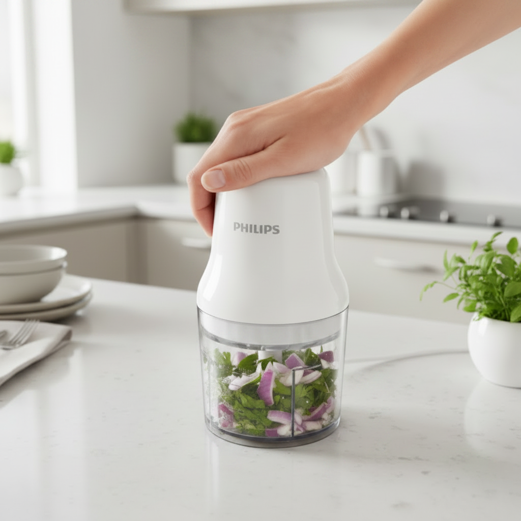 450W Mini Food Chopper with 0.7L Bowl- HR1393/01