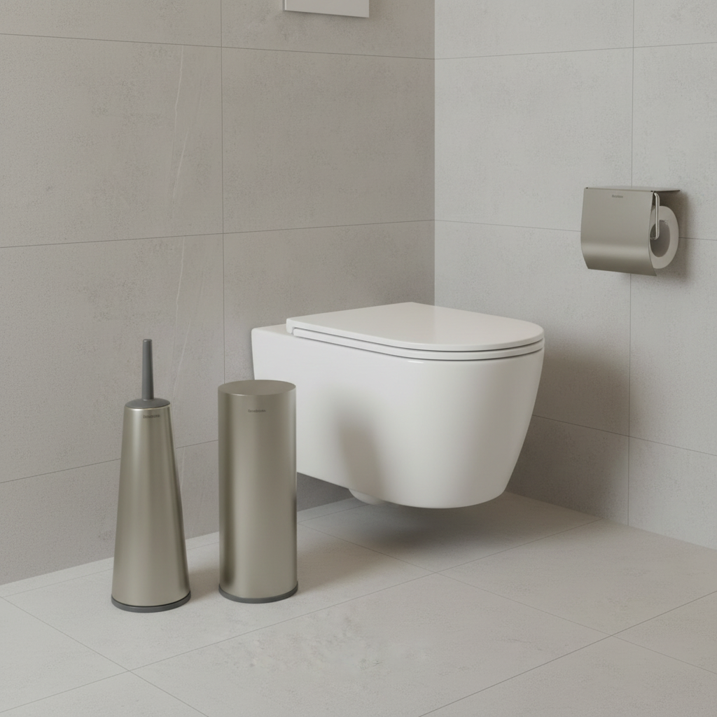 3 Piece Brabantia Renew Toilet Accessory Set
