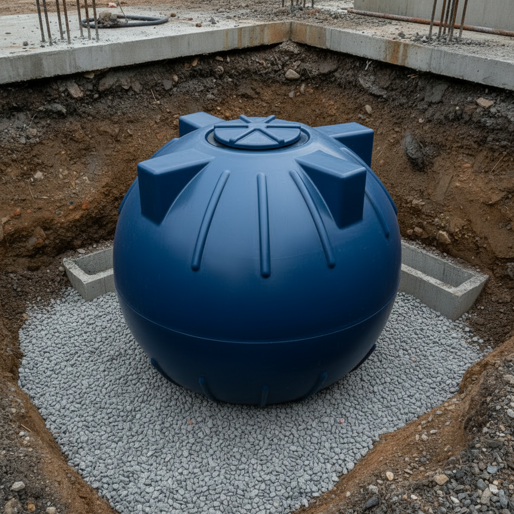 2000L Spherical Underground Water Tank, LACSPH02