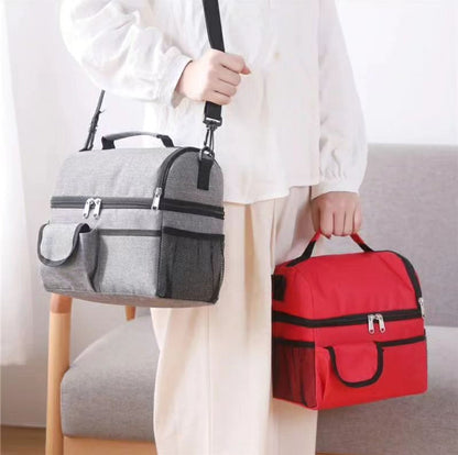 Cooler Bag With Double Compartments Small Insulated Bag