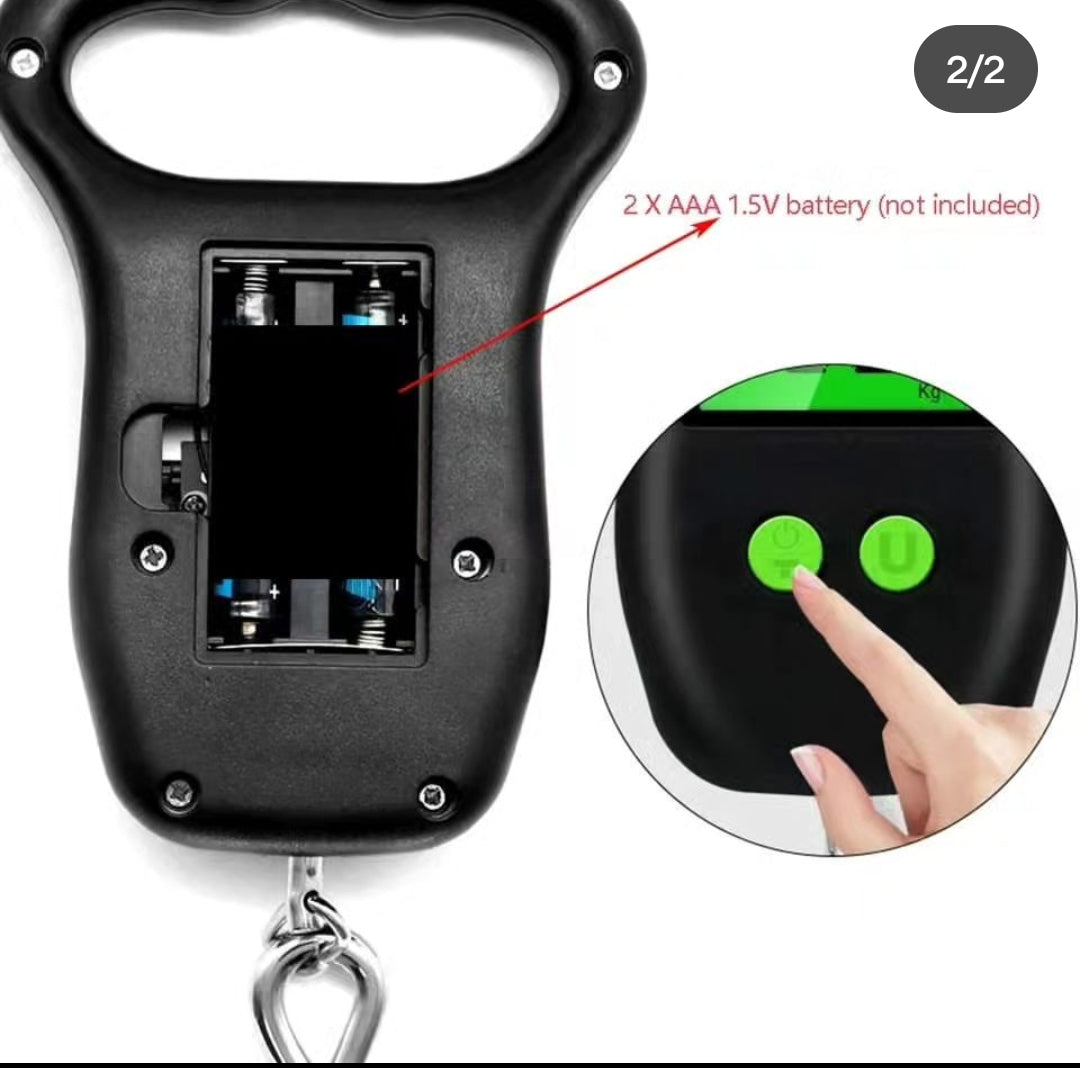 50kg Portable, Hanging Scale With Backlight Clear Reading