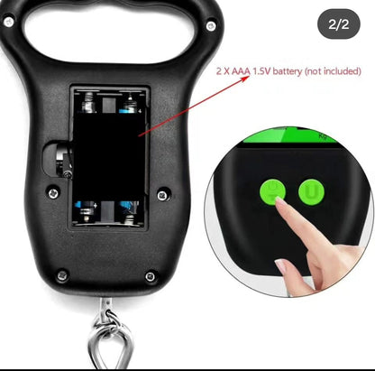 50kg Portable, Hanging Scale With Backlight Clear Reading