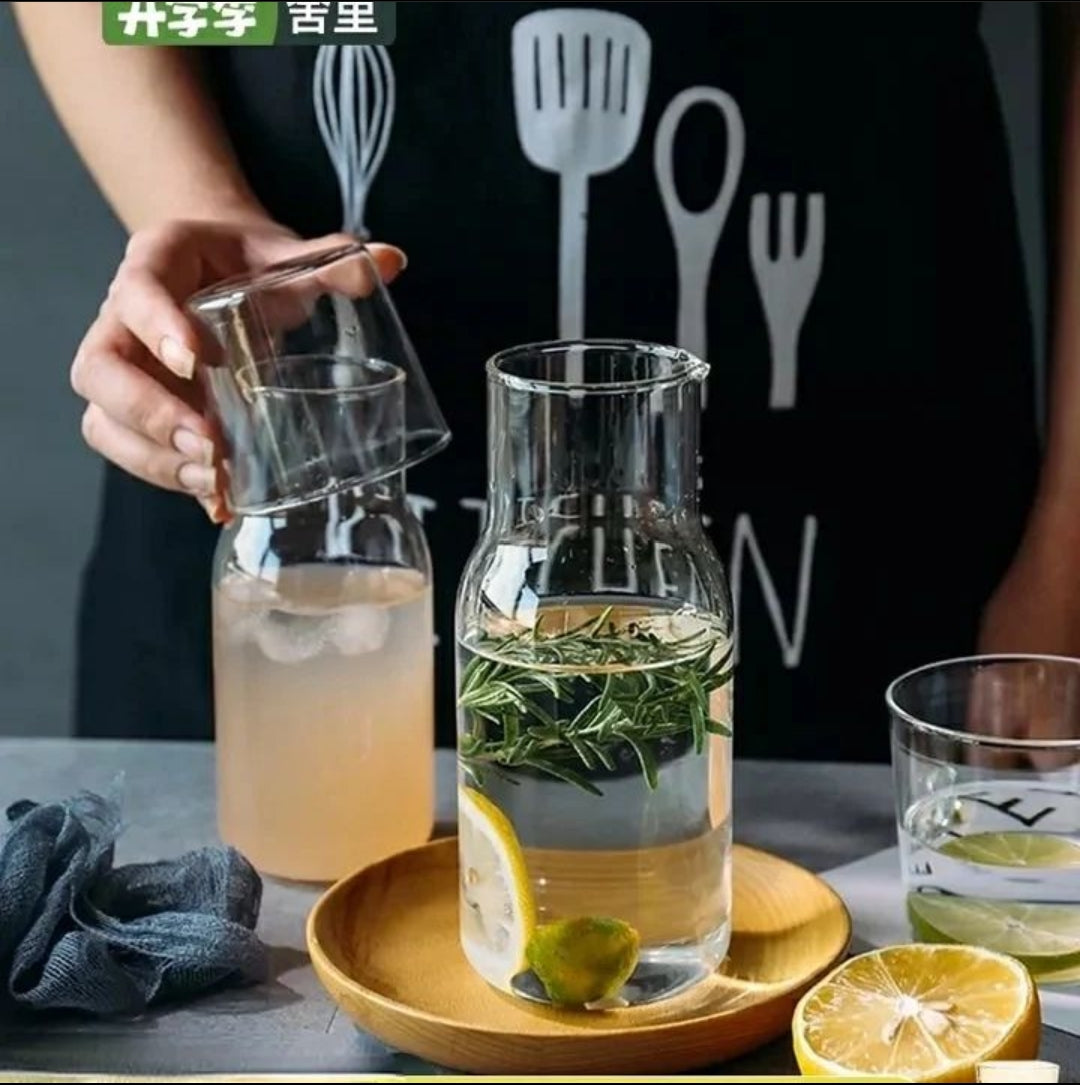 Bedside Night Water Bottle with Glass