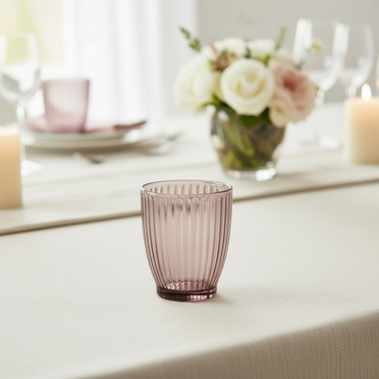 24pcs Luminarc 340ml Glass Tumbler Ricky Line Ice Pink – V8688