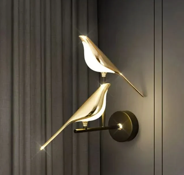 Rose Gold Bird Wall Sconce Light