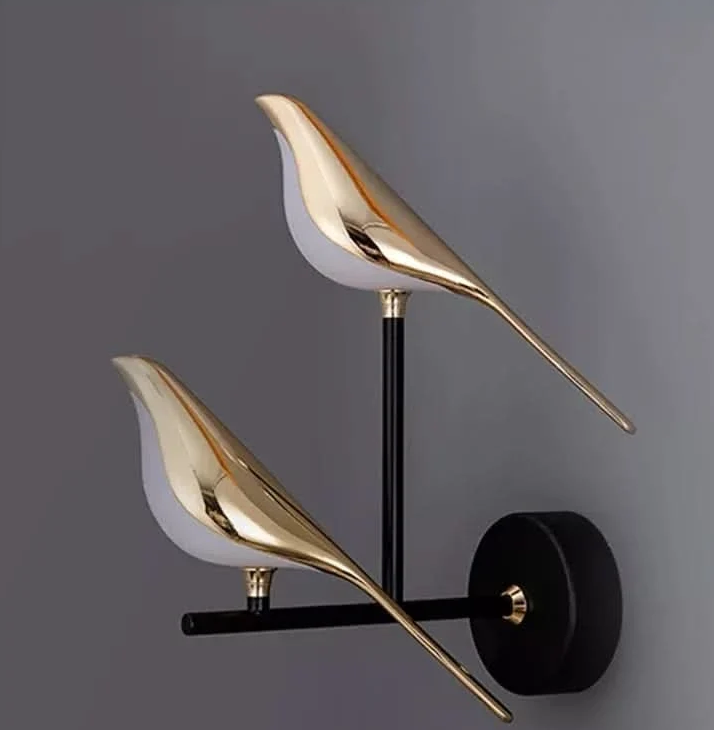 Rose Gold Bird Wall Sconce Light