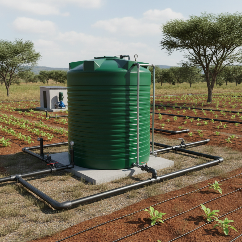 3000L Deluxe Cylindrical Water Tank – LACCYLH11