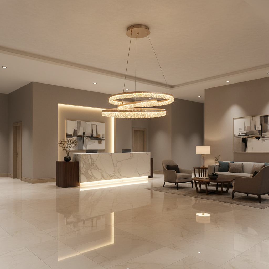 Golden Spiral Crystal Chandelier – 70W LED, 3-Colour Adjustable – WH 25CL-09-GO-TC