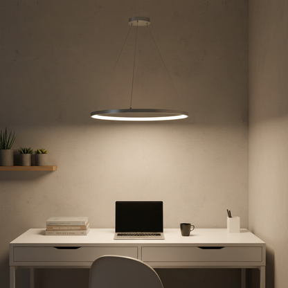 Circular LED Pendant Light – WH 9851-30-WH-WW