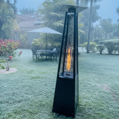 9500w  Stainless Steel Quartz Glass Flame Patio Heater  JN-P- XX-SSSV
