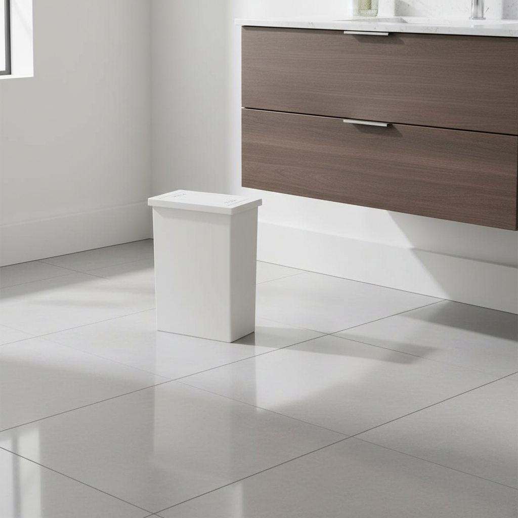 Printed Slim Swing Bin With  Swing Lid