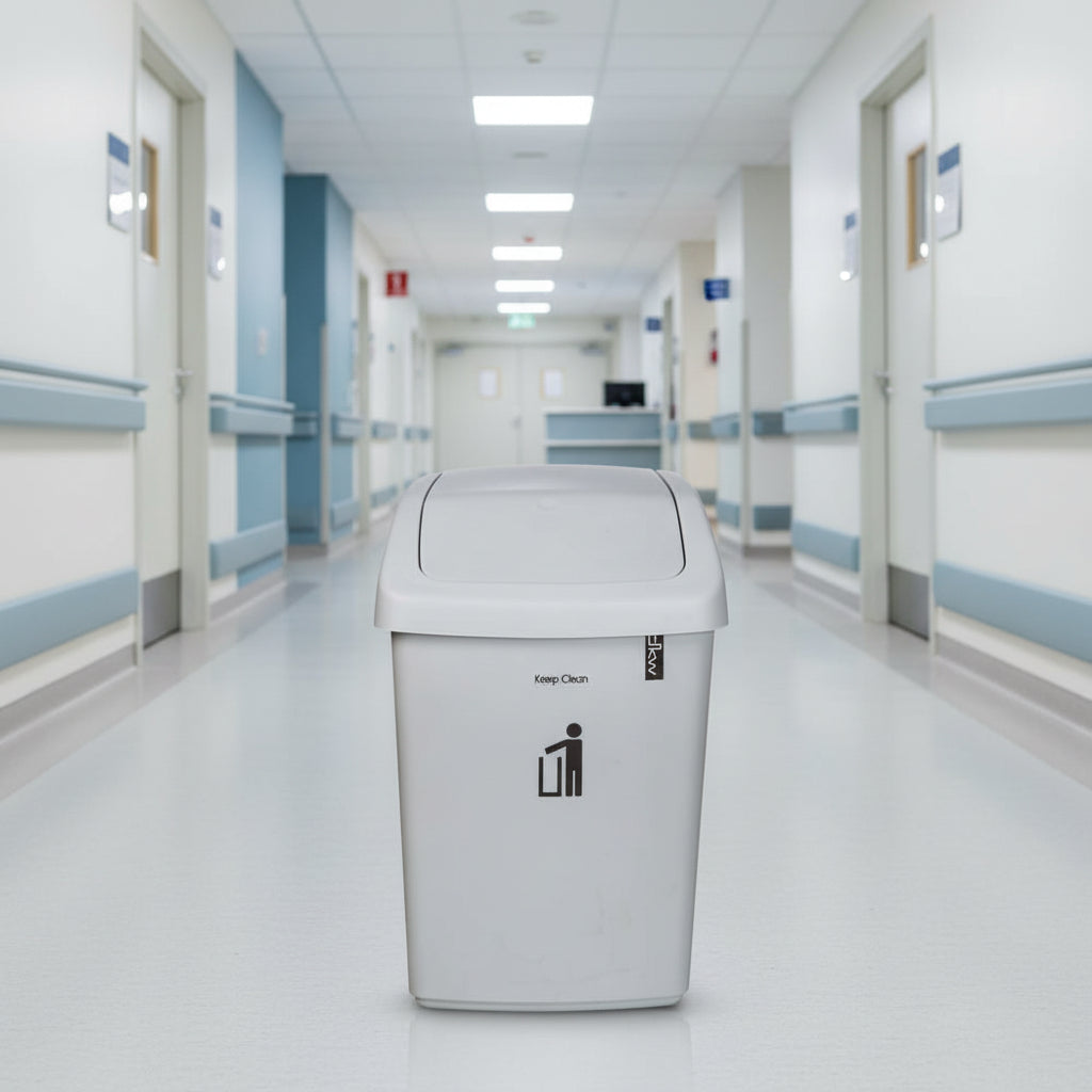 Printed Plastic Swing Bin With Removable Lid