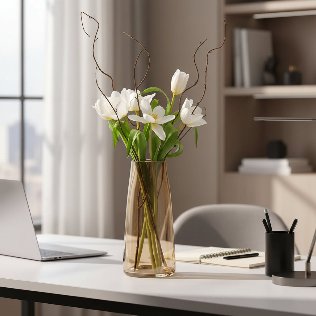 Tapered Glass Vase – 21.8cm