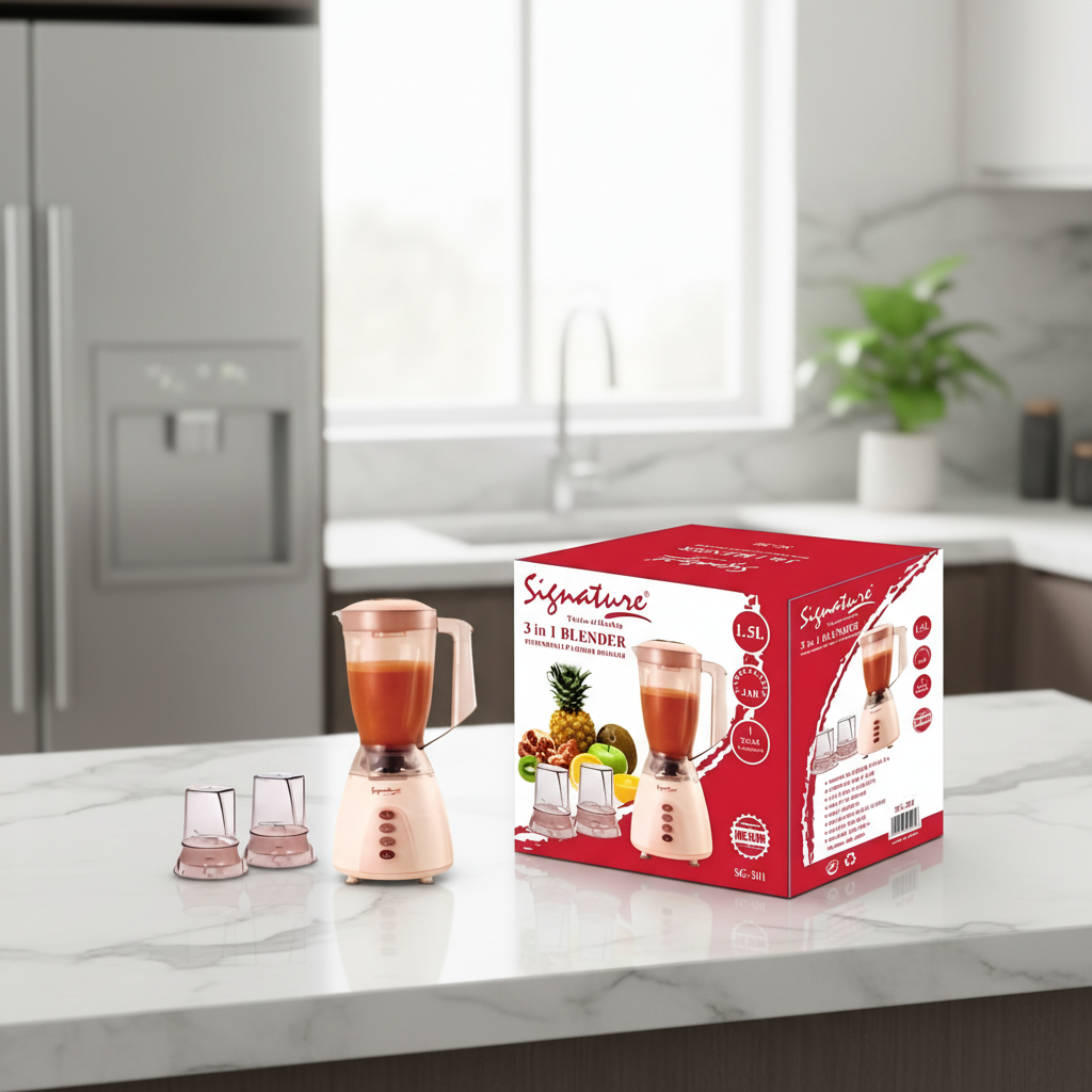 3-in-1 Blender with Grinder and Juicer