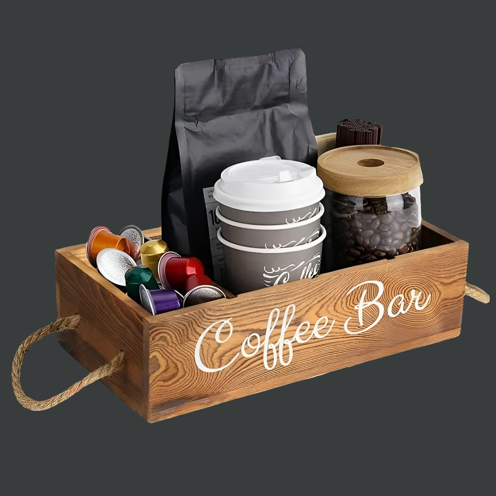 Wooden Coffee / Tea Organizer