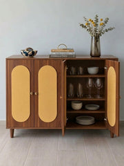 Credenza buffet cabinet made from heavy-density board, measuring 140 cm wide, 40 cm deep and 100 cm tall, available in Nairobi, Kenya.