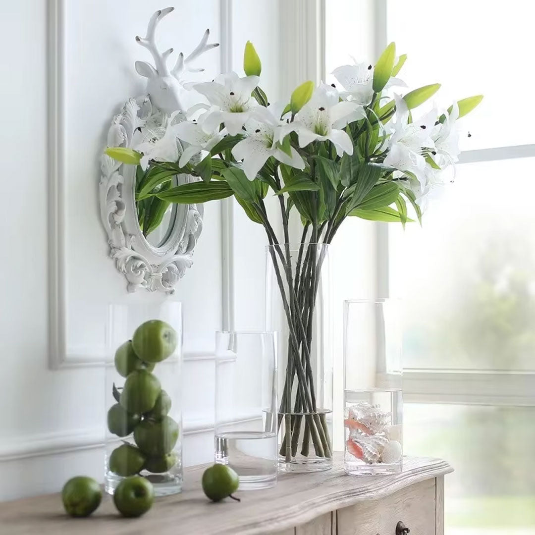 Cylindrical Glass Vase-20, 30, 40, And 57cm high
