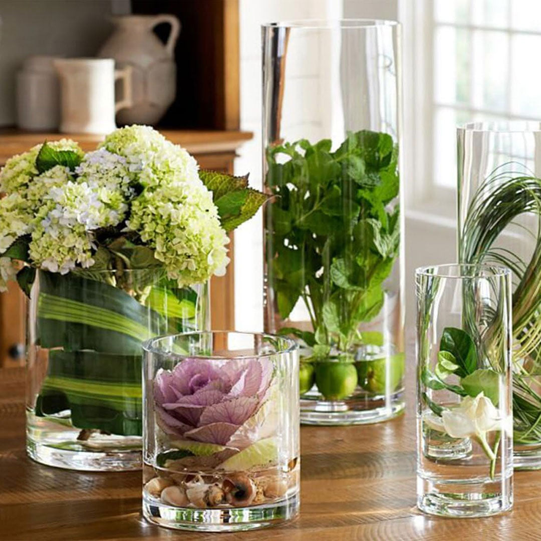 Cylindrical Glass Vase-20, 30, 40, And 57cm high