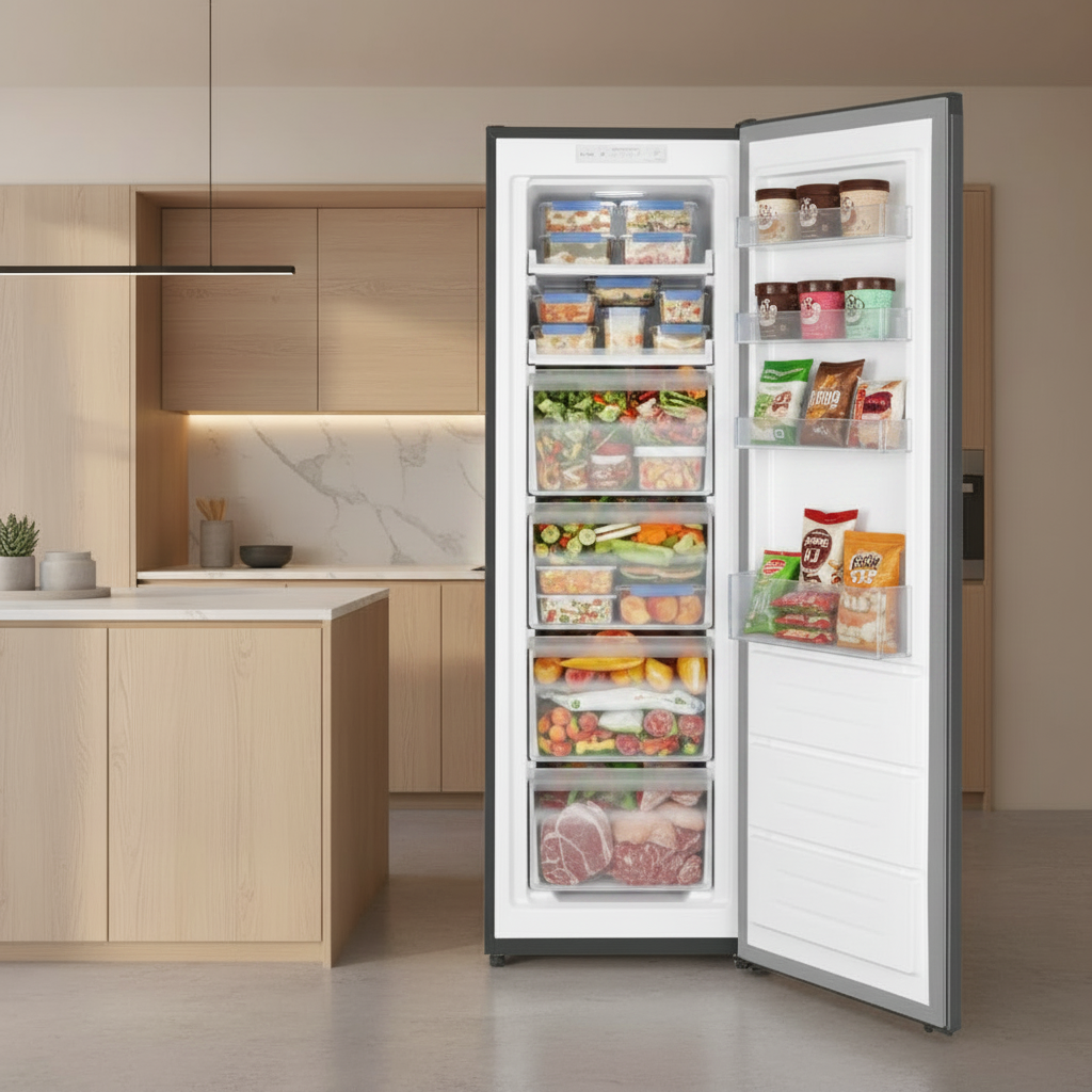 204L No Frost Upright Freezer Night Grey VUF-204NRAG