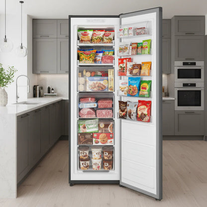 204L No Frost Upright Freezer Night Grey VUF-204NRAG